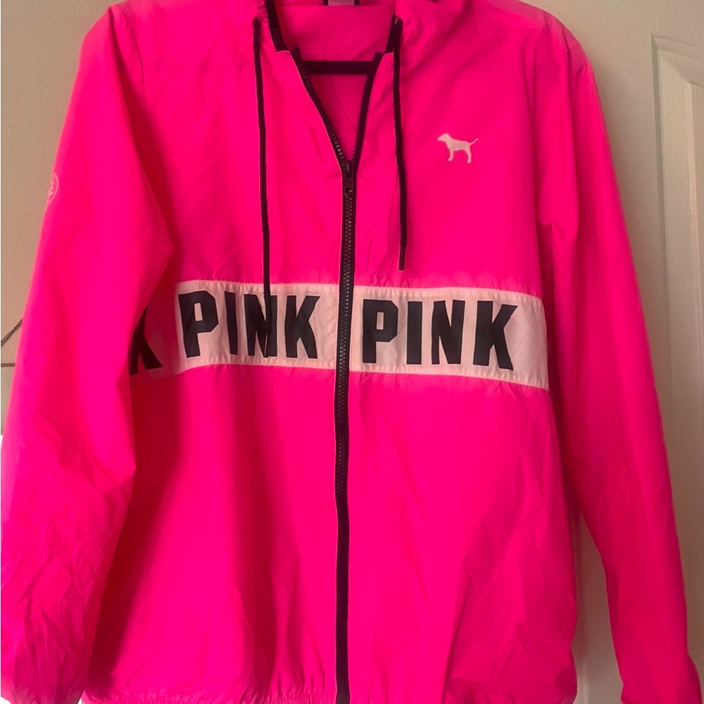 Victoria Secret Pink wind breaker 
Worn a couple of times